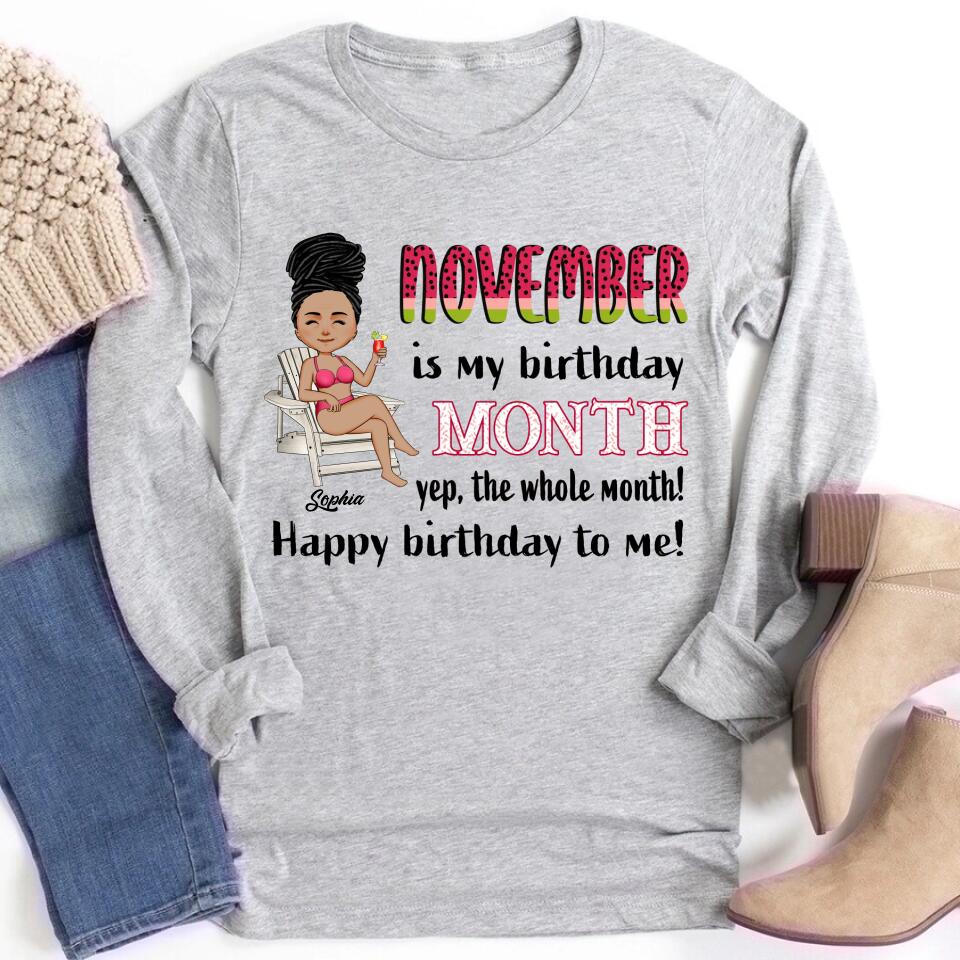 November Birthday Shirt For Woman, Queens are Born In November Gifts, Melanin Afro Woman Shirt, Black Girl Tee, Afro Queen Gift