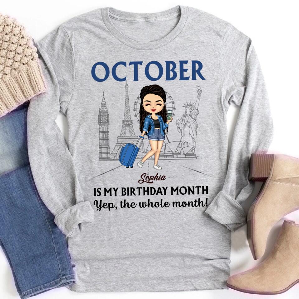 October Birthday Shirt, Custom Birthday Shirt, Queens are Born In October, October Birthday Shirts For Woman, October Birthday Gifts