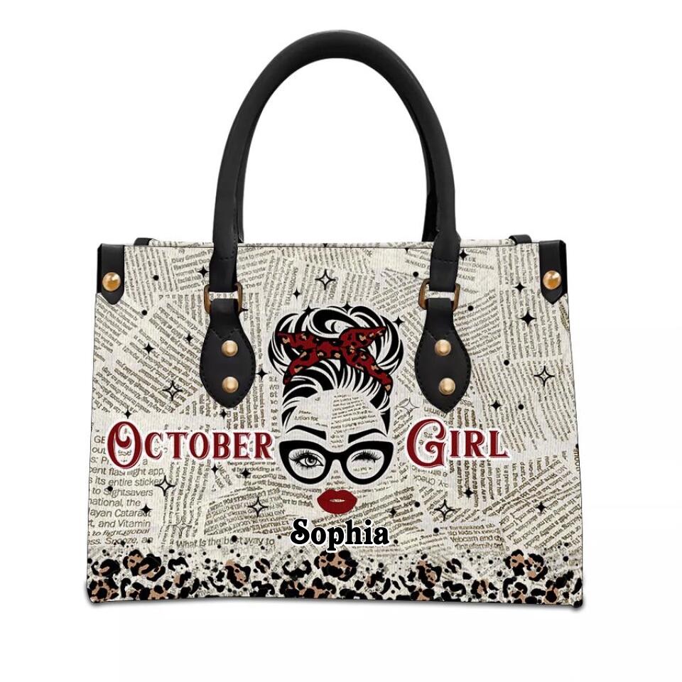 Handbag personalized, Custom Birthday Gift, October Birthday Gifts For Woman, October Birthday Gifts, Handbag Gift