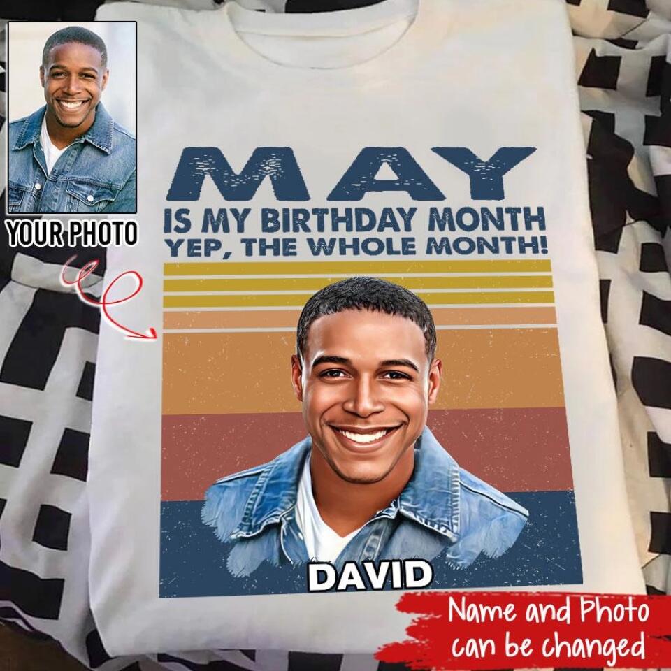 May Birthday Shirt, Custom Birthday Shirt, A Black King Was Born In May, May Birthday Shirts For Man, May Birthday Gifts