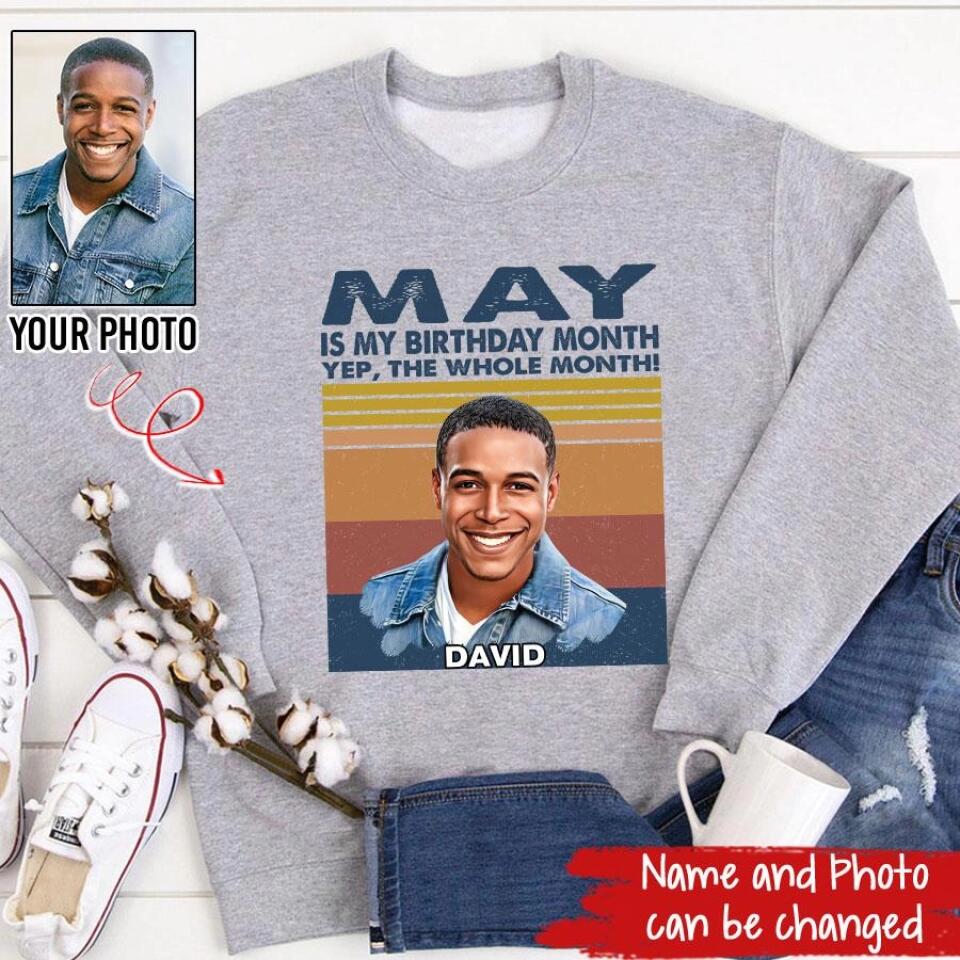 May Birthday Shirt, Custom Birthday Shirt, A Black King Was Born In May, May Birthday Shirts For Man, May Birthday Gifts