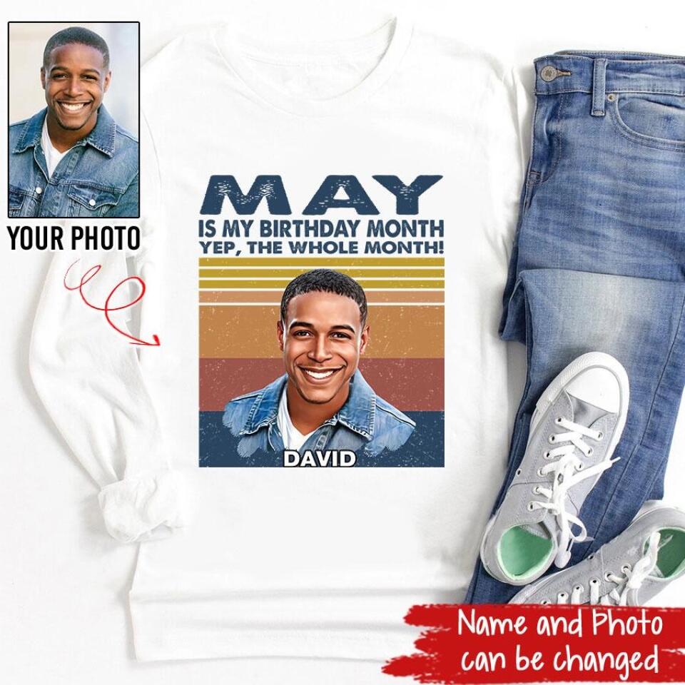 May Birthday Shirt, Custom Birthday Shirt, A Black King Was Born In May, May Birthday Shirts For Man, May Birthday Gifts