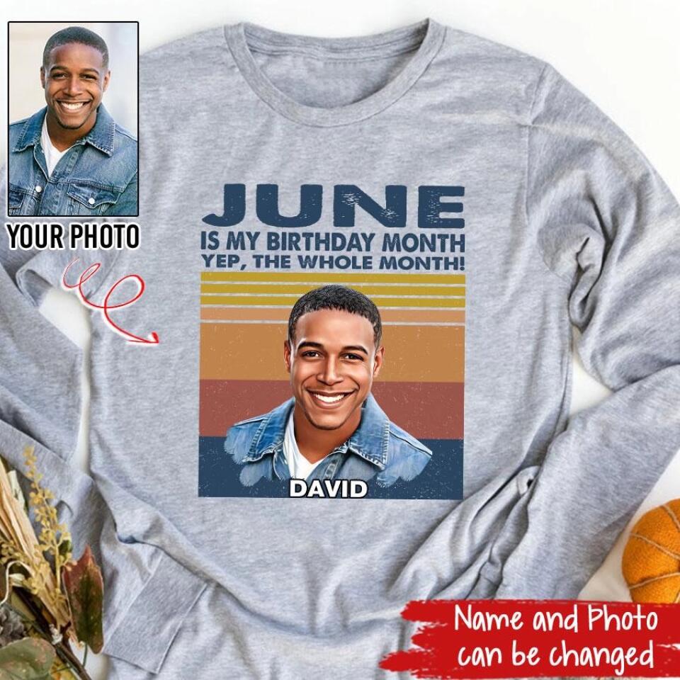 June Birthday Shirt, Custom Birthday Shirt, A Black King Was Born In June, June Birthday Shirts For Man, June Birthday Gifts