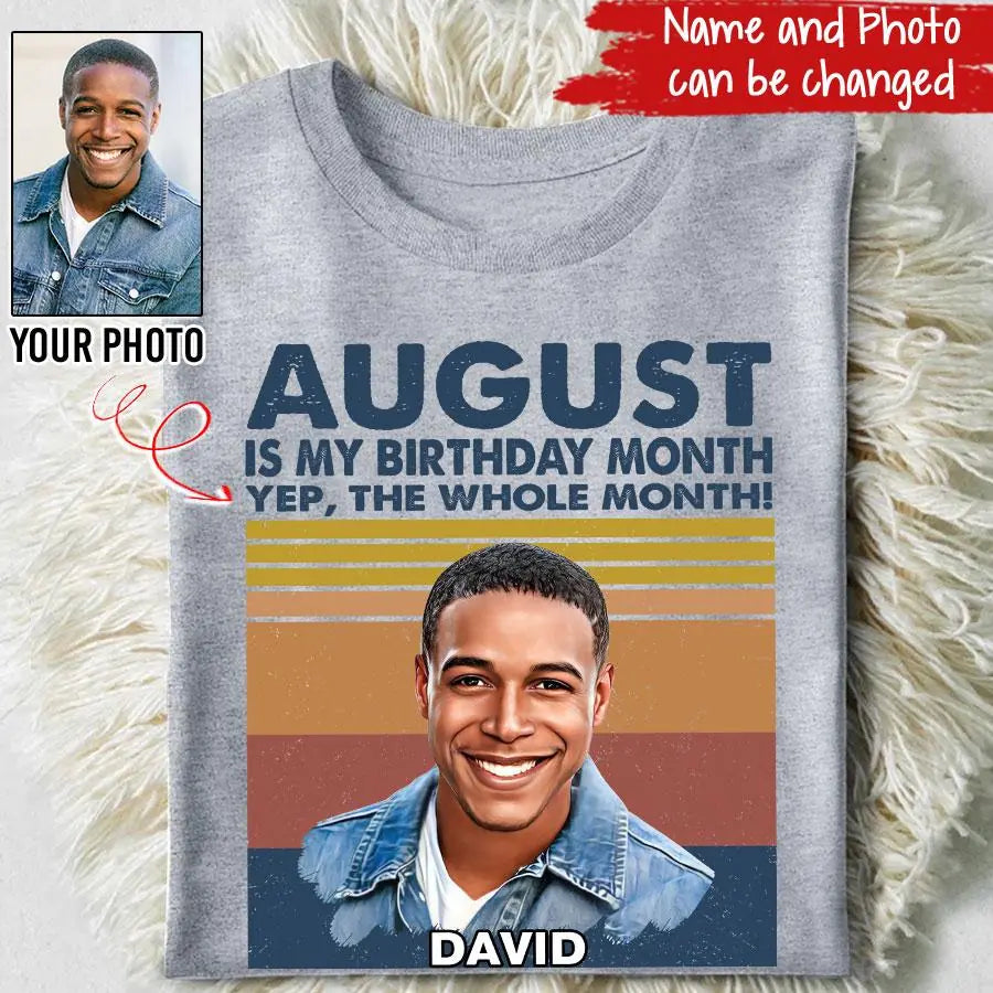 August Birthday Shirt, Custom Birthday Shirt, A Black King Was Born In August, August Birthday Shirts For Man, August Birthday Gifts
