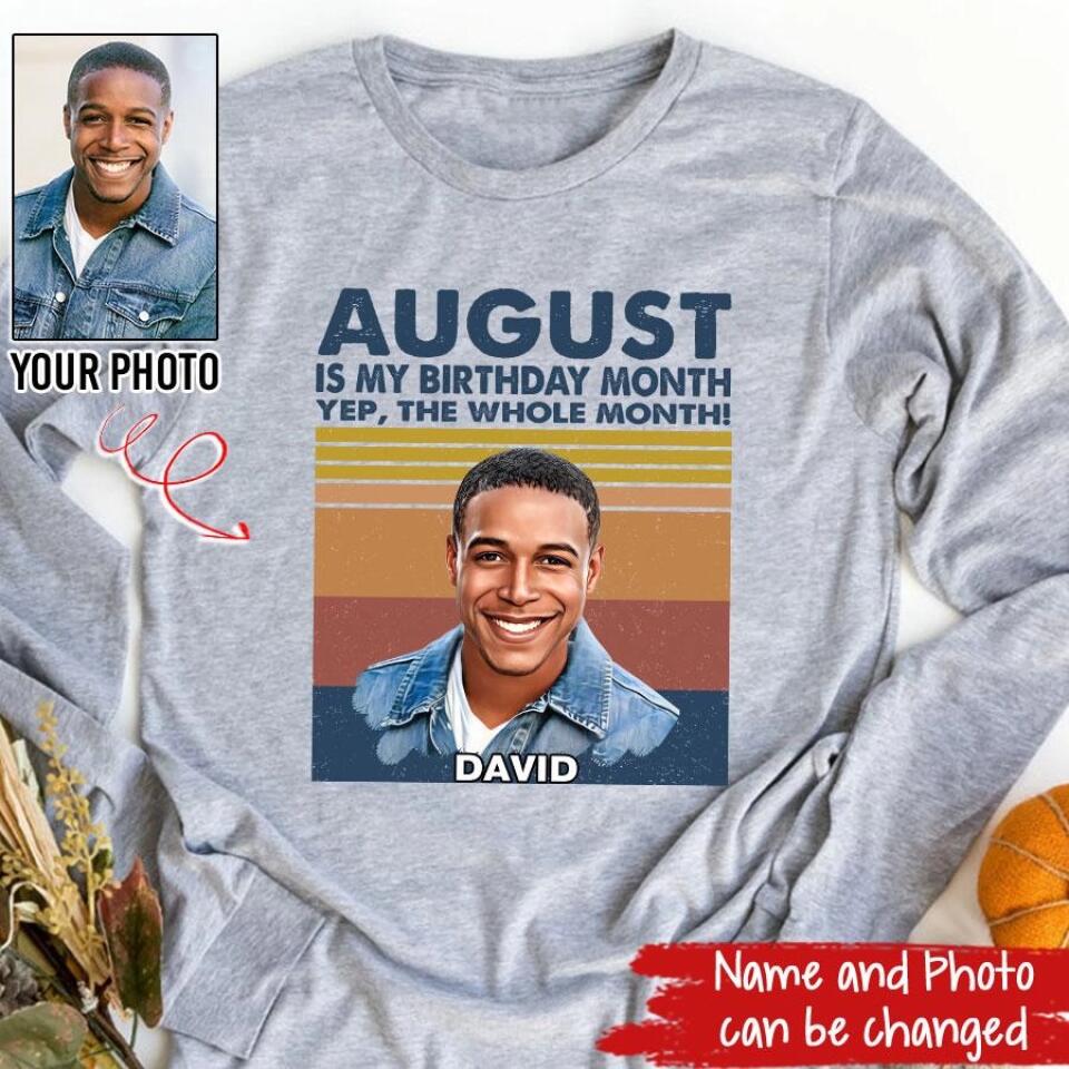 August Birthday Shirt, Custom Birthday Shirt, A Black King Was Born In August, August Birthday Shirts For Man, August Birthday Gifts