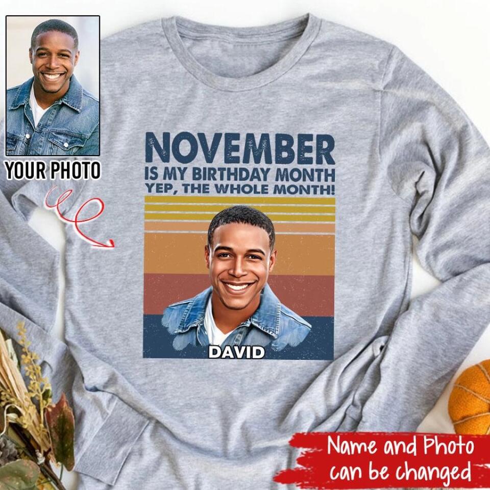 November Birthday Shirt, Custom Birthday Shirt, A Black King Was Born In November, November Birthday Shirts For Man, November Birthday Gifts
