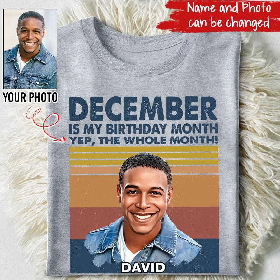 December Birthday Shirt, Custom Birthday Shirt, A Black King Was Born In December, December Birthday Shirts For Man, December Birthday Gifts