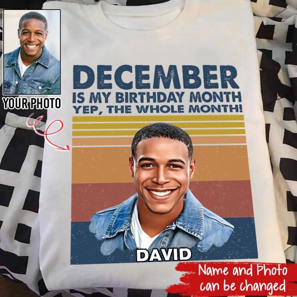 December Birthday Shirt, Custom Birthday Shirt, A Black King Was Born In December, December Birthday Shirts For Man, December Birthday Gifts