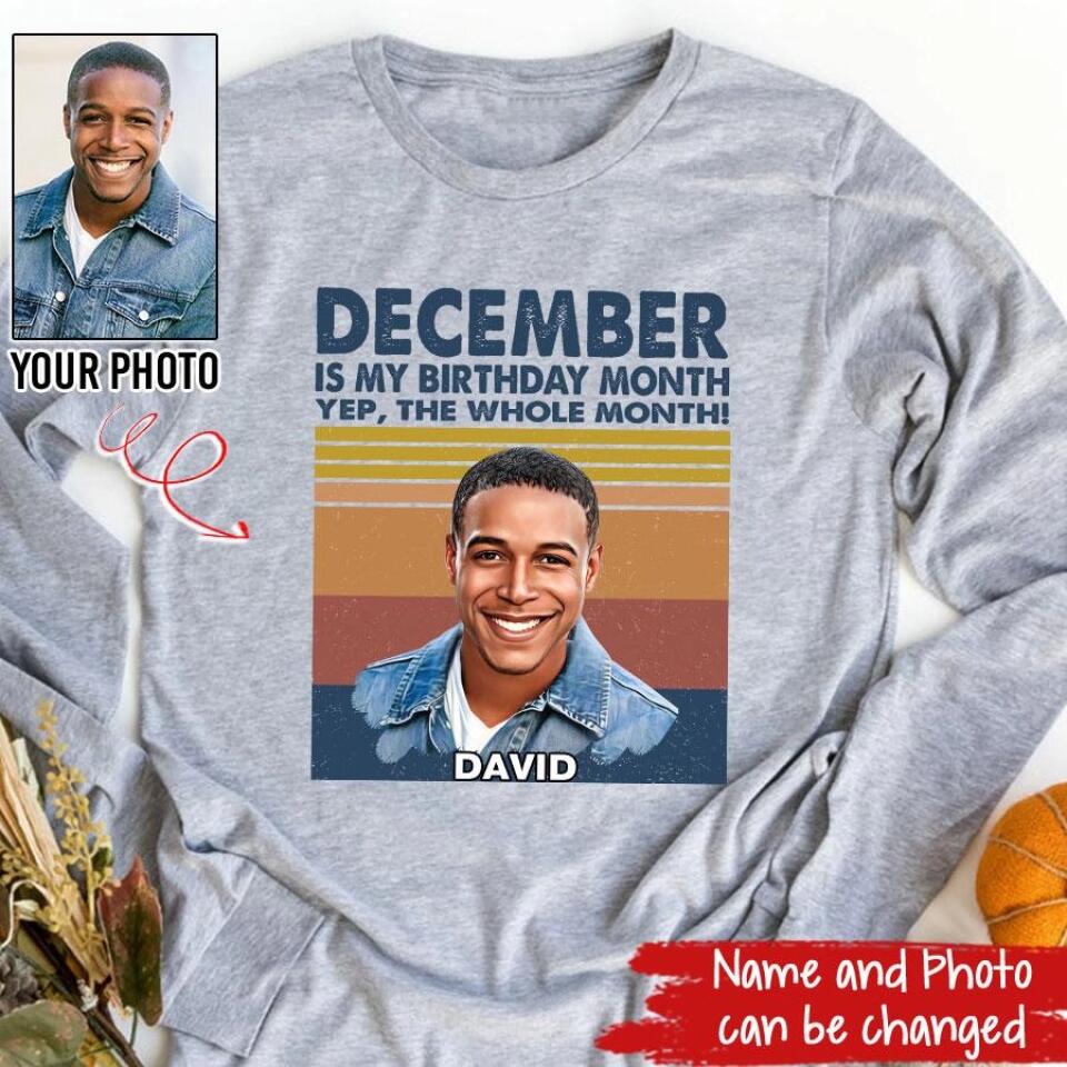 December Birthday Shirt, Custom Birthday Shirt, A Black King Was Born In December, December Birthday Shirts For Man, December Birthday Gifts