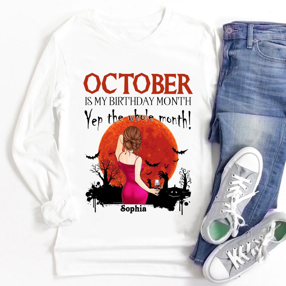 October Birthday Shirt, Custom Birthday Shirt, Queens are Born In October, October Birthday Shirts For Woman, October Birthday Gifts