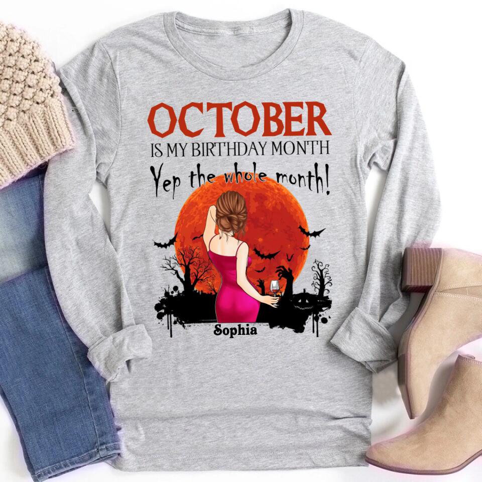 October Birthday Shirt, Custom Birthday Shirt, Queens are Born In October, October Birthday Shirts For Woman, October Birthday Gifts