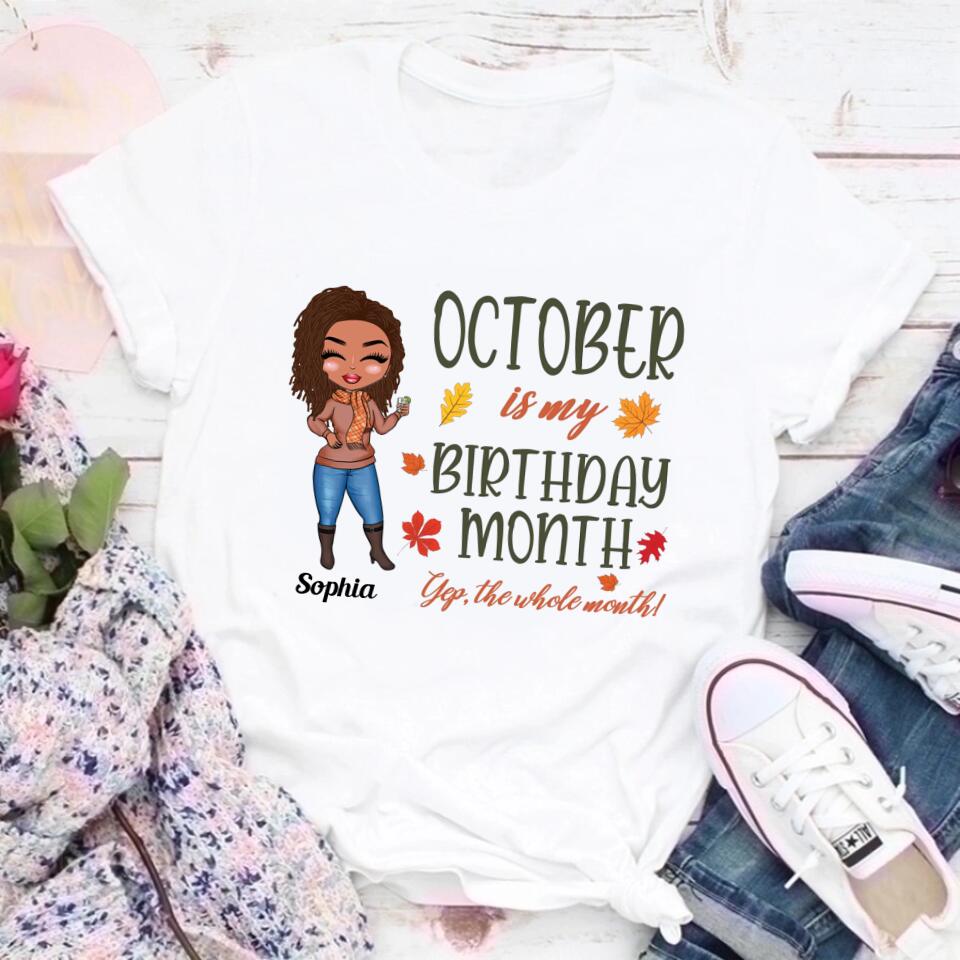 October Birthday Shirt, Custom Birthday Shirt, Queens are Born In October, October Birthday Shirts For Woman, October Birthday Gifts