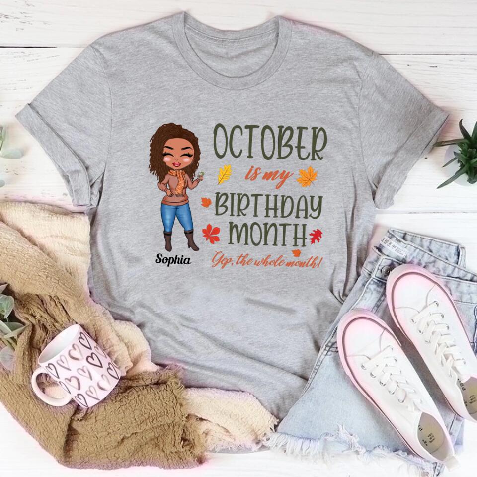 October Birthday Shirt, Custom Birthday Shirt, Queens are Born In October, October Birthday Shirts For Woman, October Birthday Gifts