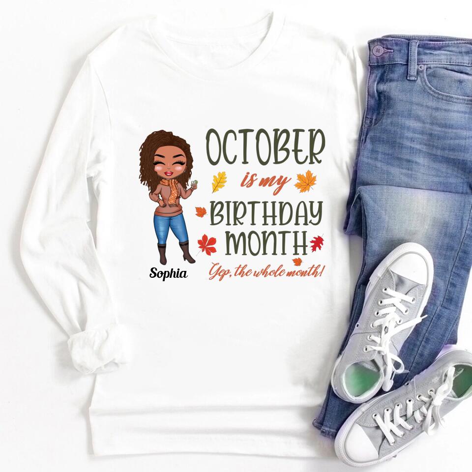 October Birthday Shirt, Custom Birthday Shirt, Queens are Born In October, October Birthday Shirts For Woman, October Birthday Gifts