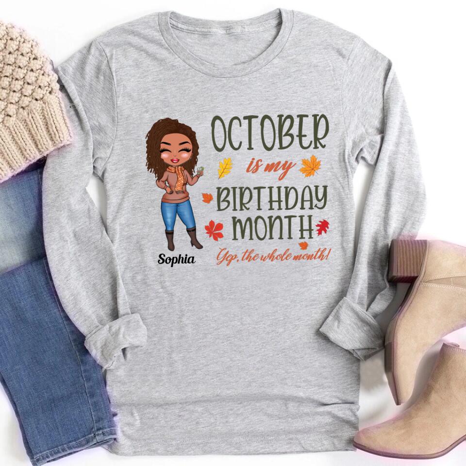 October Birthday Shirt, Custom Birthday Shirt, Queens are Born In October, October Birthday Shirts For Woman, October Birthday Gifts