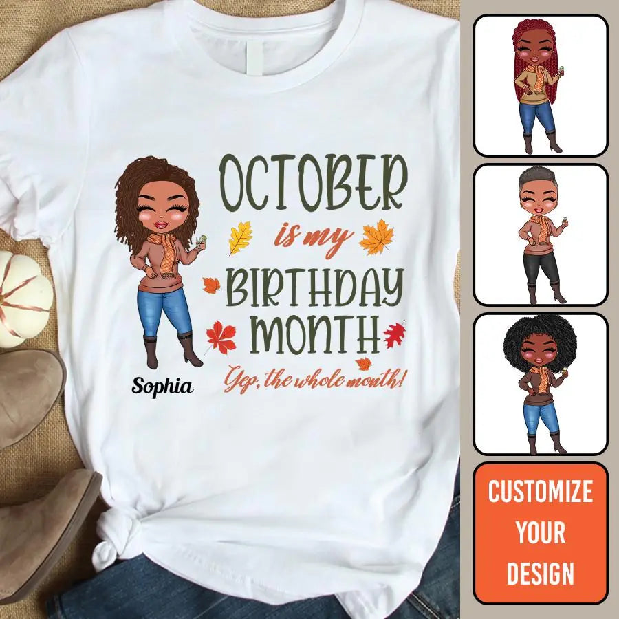 October Birthday Shirt, Custom Birthday Shirt, Queens are Born In October, October Birthday Shirts For Woman, October Birthday Gifts