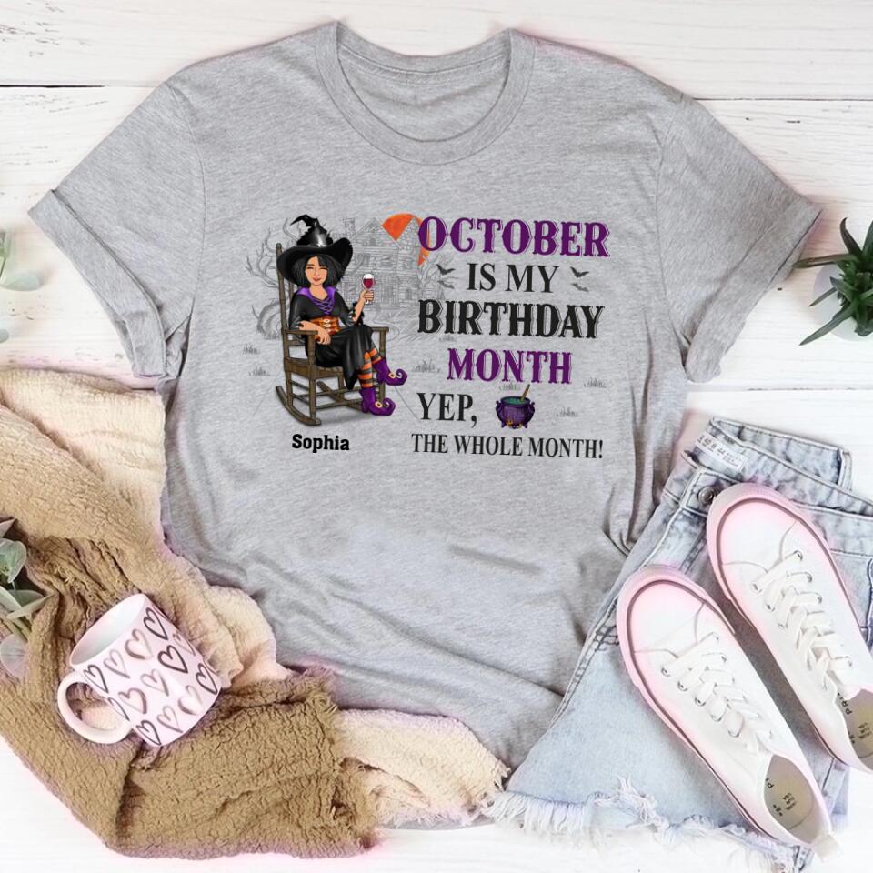 October Birthday Shirt, Custom Birthday Shirt, Queens are Born In October, October Birthday Shirts For Woman, October Birthday Gifts