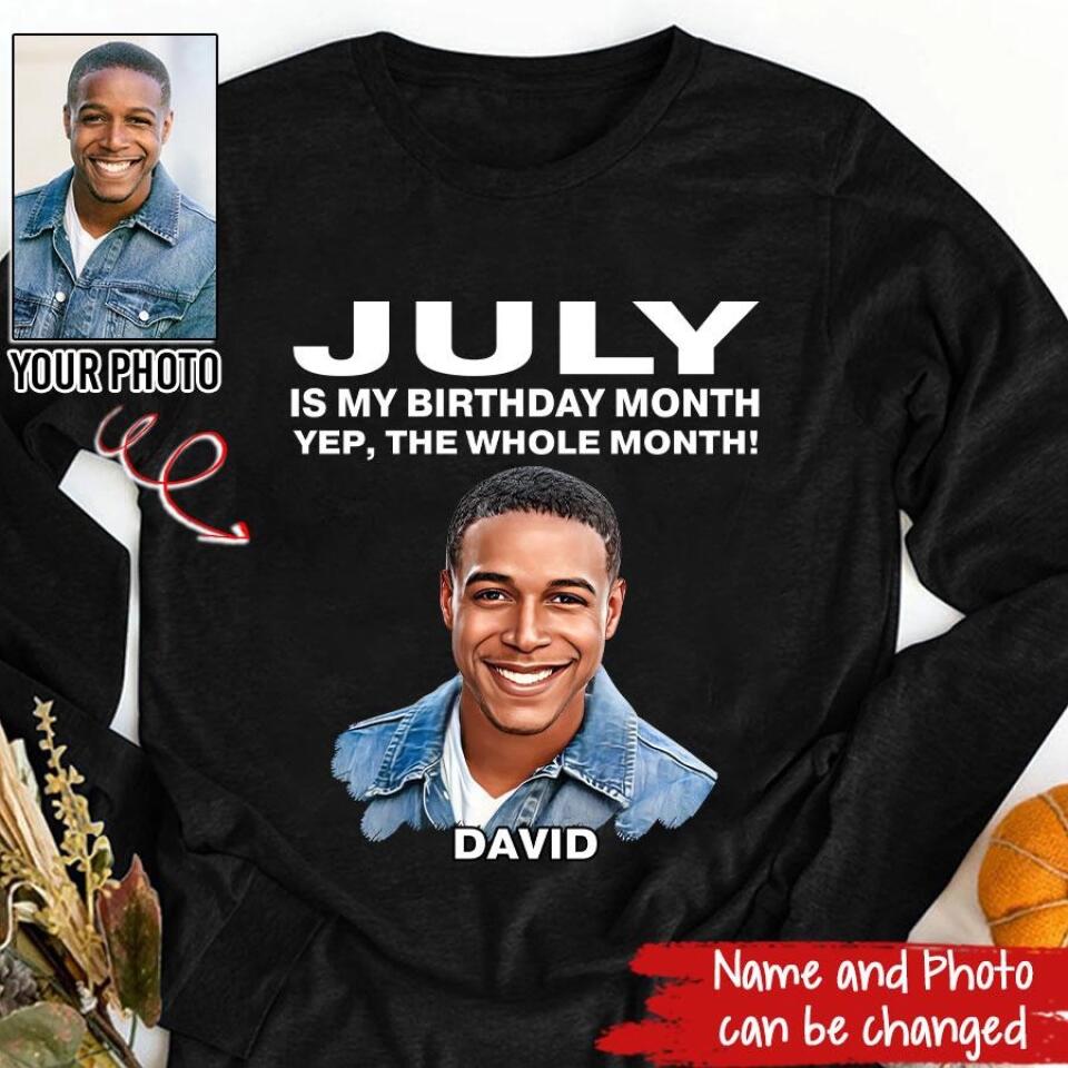 July Birthday Shirt, Custom Birthday Shirt, A Black King was born in July, July Birthday Shirts For Man, July Birthday Gifts