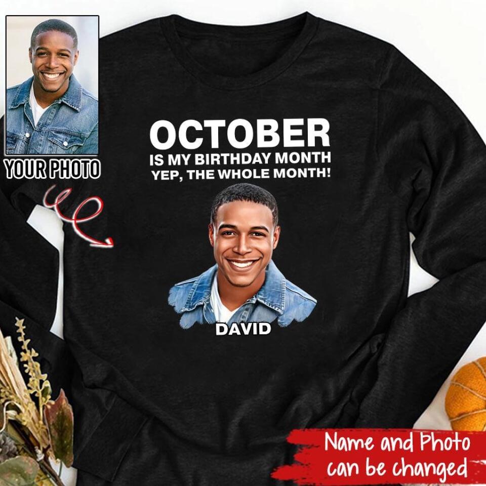 October Birthday Shirt, Custom Birthday Shirt, A Black King was born in October, October Birthday Shirts For Man, October Birthday Gifts