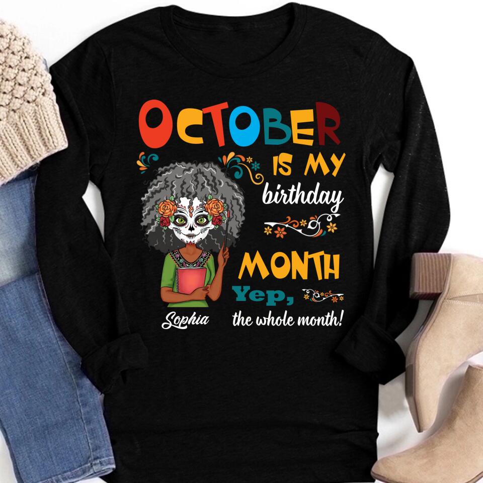 October Birthday Shirt, Custom Birthday Shirt, Queens Are Born In October, October Birthday Shirts For Woman, October Birthday Gifts