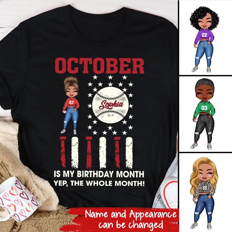 October Birthday Shirt, Custom Birthday Shirt, Queens Are Born In October, October Birthday Shirts For Woman, October Birthday Gifts