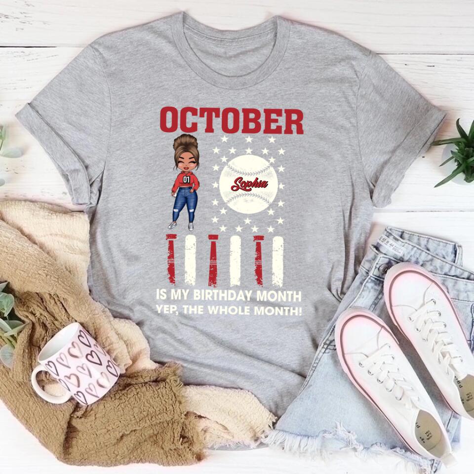 October Birthday Shirt, Custom Birthday Shirt, Queens Are Born In October, October Birthday Shirts For Woman, October Birthday Gifts
