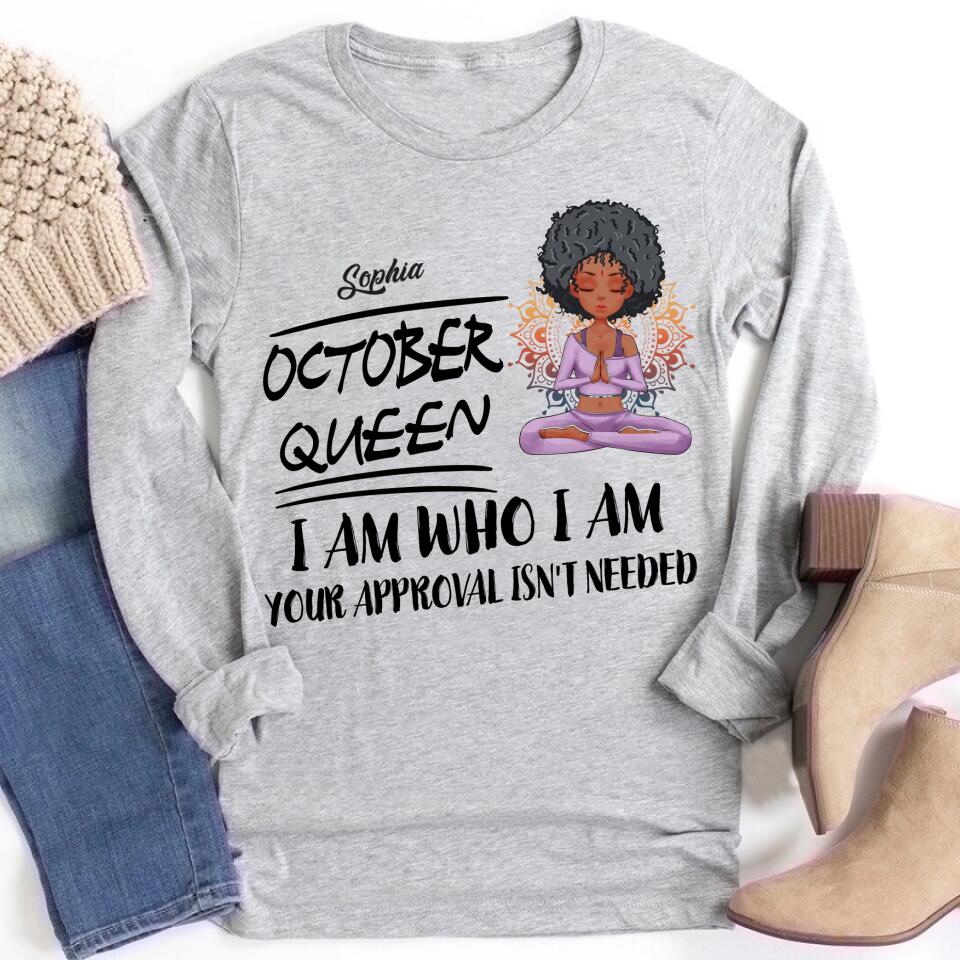 October Birthday Shirt, Custom Birthday Shirt, Queens are Born In October, October Birthday Shirts For Woman, October Birthday Gifts