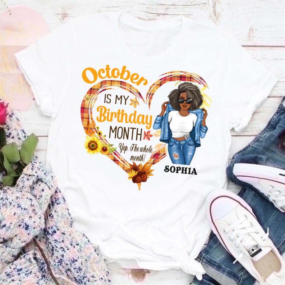 October Birthday Shirt, Custom Birthday Shirt, Queens are Born In October, October Birthday Shirts For Woman, October Birthday Gifts