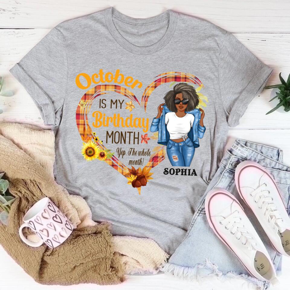 October Birthday Shirt, Custom Birthday Shirt, Queens are Born In October, October Birthday Shirts For Woman, October Birthday Gifts