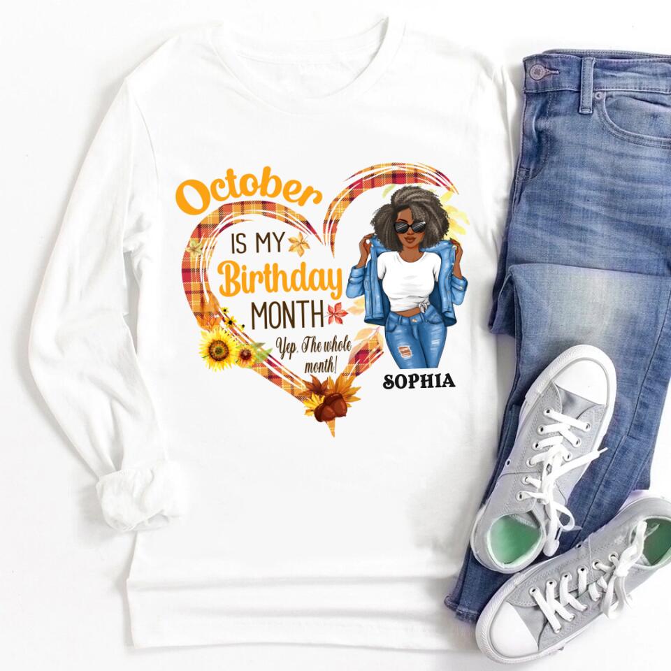 October Birthday Shirt, Custom Birthday Shirt, Queens are Born In October, October Birthday Shirts For Woman, October Birthday Gifts