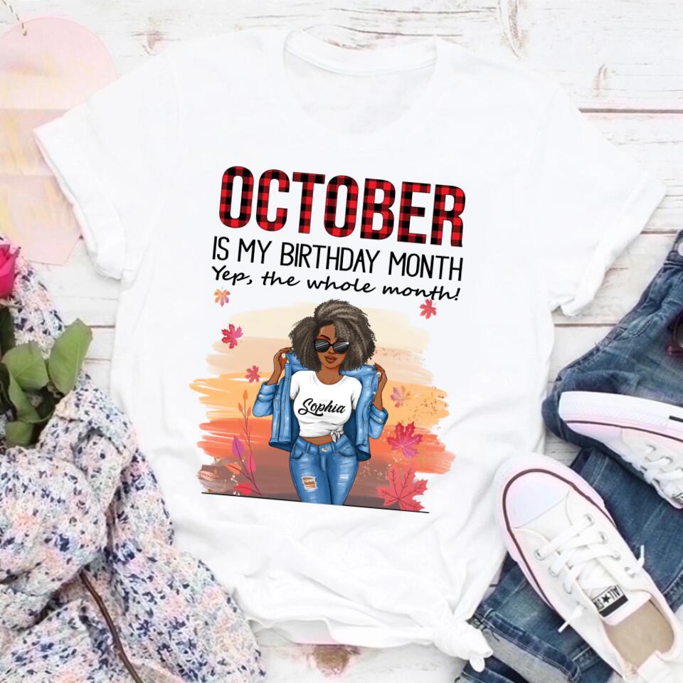 October Birthday Shirt, Custom Birthday Shirt, Queens are Born In October, October Birthday Shirts For Woman, October Birthday Gifts