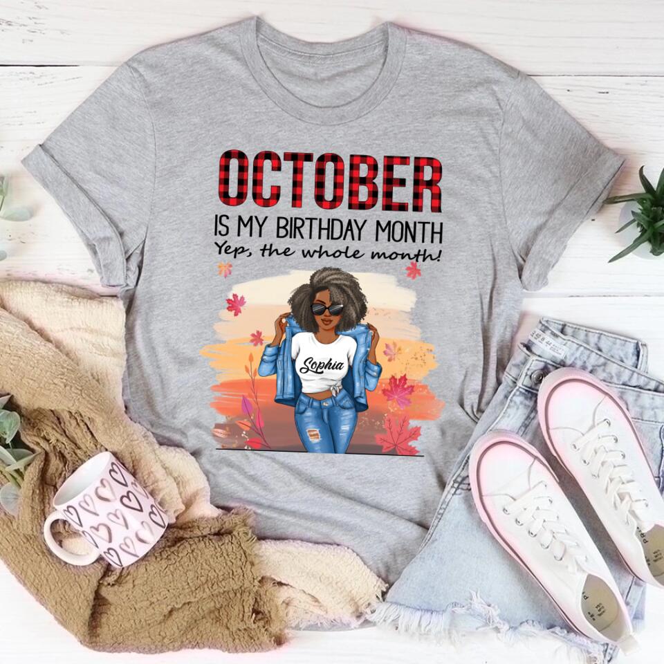 October Birthday Shirt, Custom Birthday Shirt, Queens are Born In October, October Birthday Shirts For Woman, October Birthday Gifts