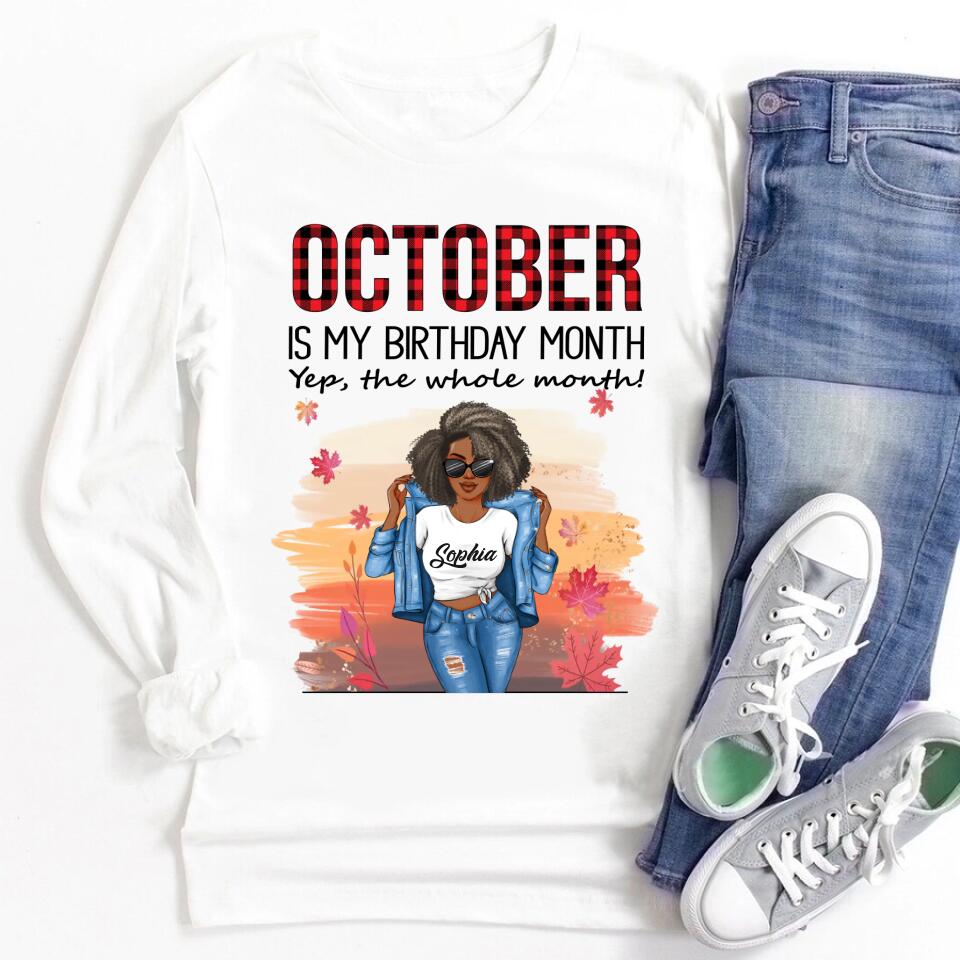 October Birthday Shirt, Custom Birthday Shirt, Queens are Born In October, October Birthday Shirts For Woman, October Birthday Gifts