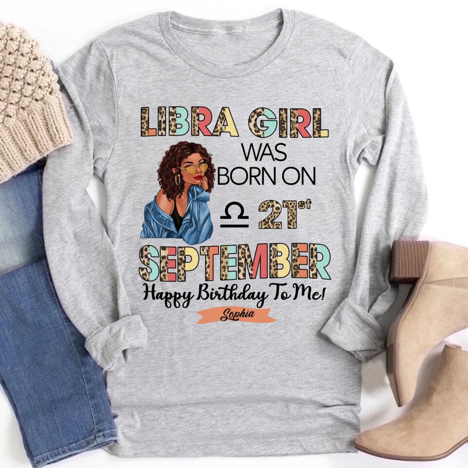 Custom Birthday Shirt, Libra Zodiac t shirt, Libra Birthday shirt, Libra t shirts for ladies, Libra queen t shirt, Libra Queen Birthday shirt