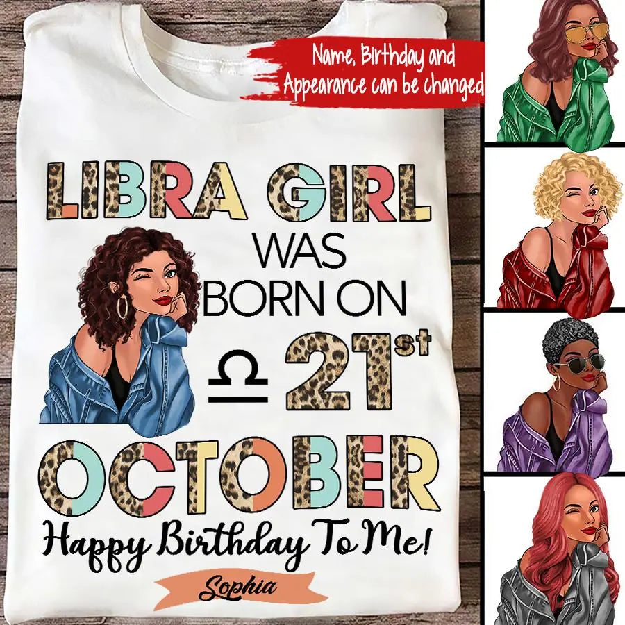 Custom Birthday Shirt, Libra Zodiac t shirt, Libra Birthday shirt, Libra t shirts for ladies, Libra queen t shirt, Libra Queen Birthday shirt