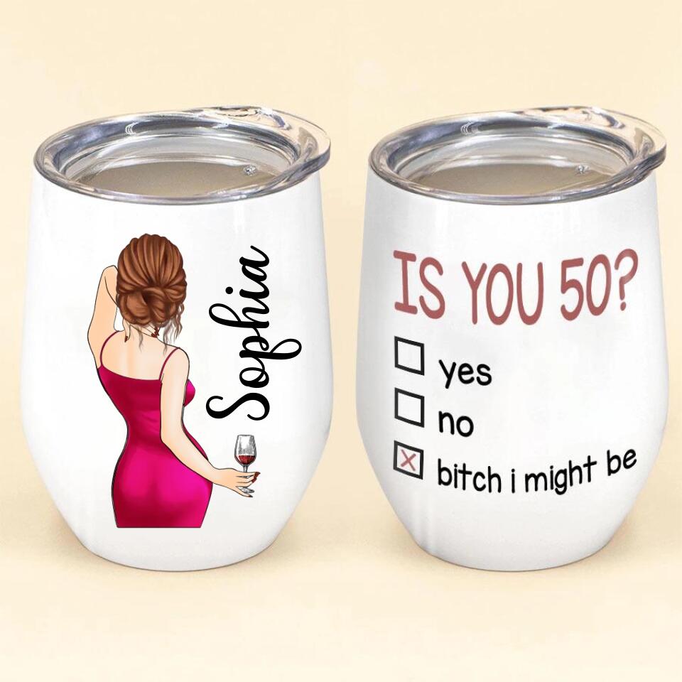 Personalized 50th Birthday Gifts, Fifty Tumbler, Personalized Wine Tumbler - 1972 50th Birthday Wine Tumbler, 50th Gift Ideas For Her