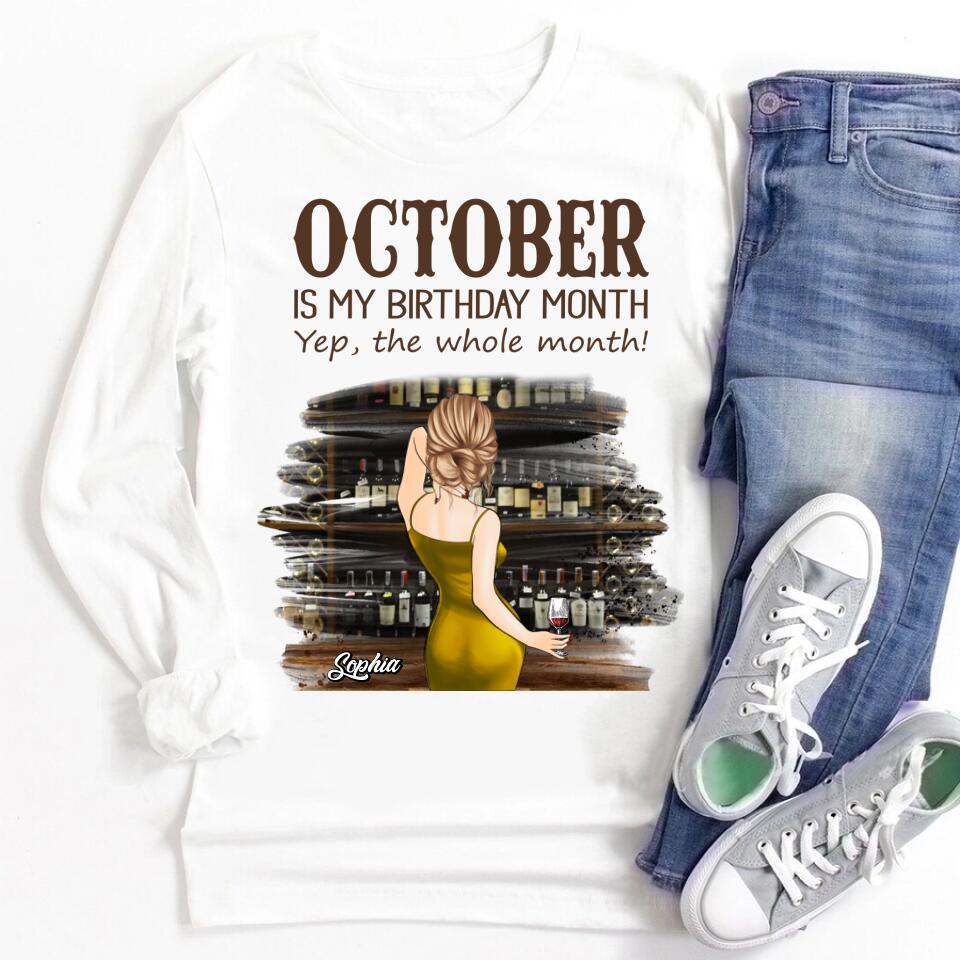 October Birthday Shirt, Custom Birthday Shirt, Queens are Born In October, October Birthday Shirts For Woman, October Birthday Gifts