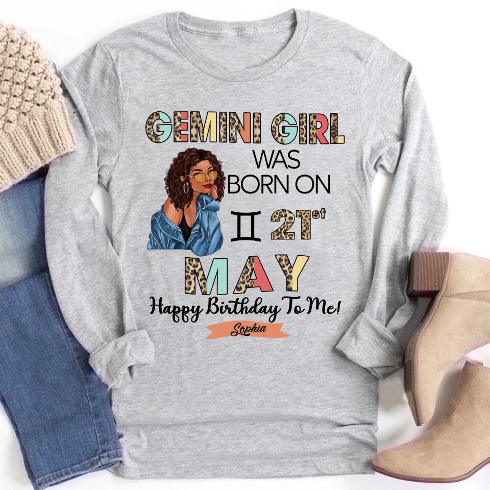 Custom Birthday Shirt, Gemini Zodiac t shirt, Gemini Birthday shirt, Gemini t shirts for ladies, Gemini queen t shirt, Gemini Queen Birthday shirt