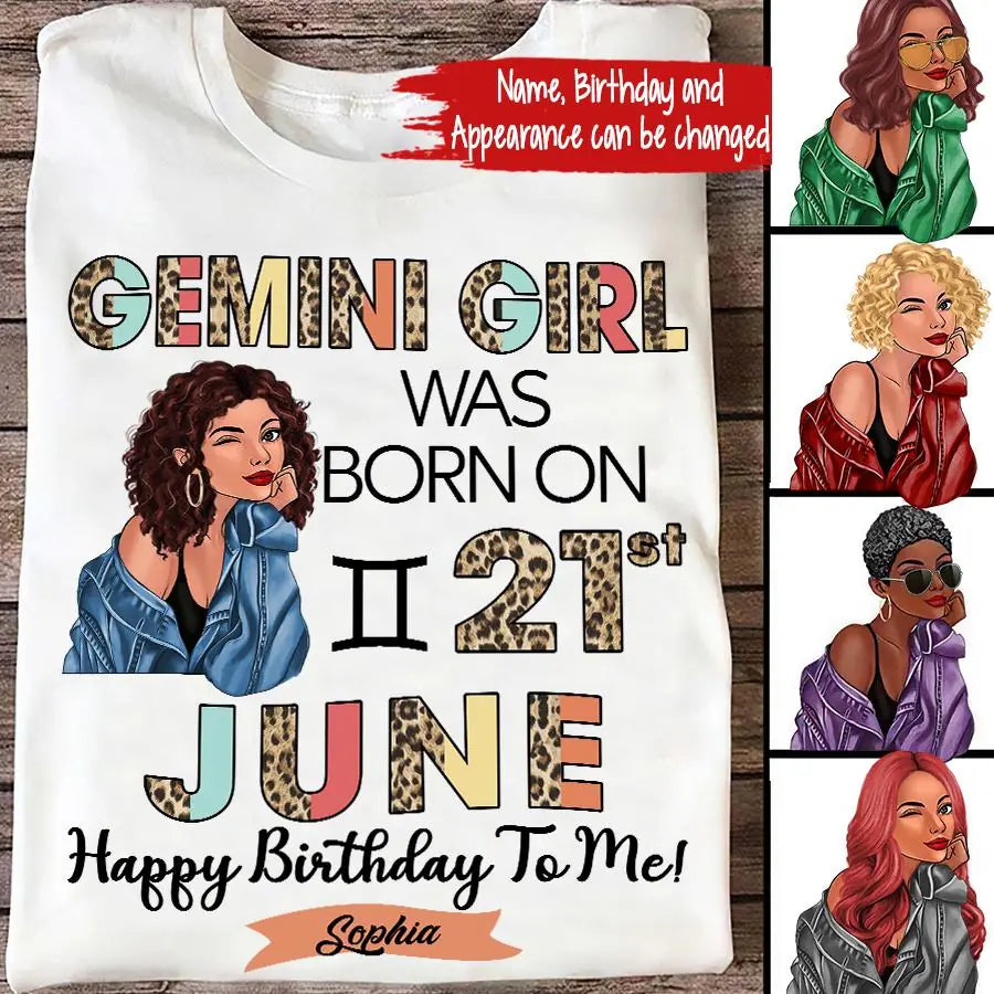 Custom Birthday Shirt, Gemini Zodiac t shirt, Gemini Birthday shirt, Gemini t shirts for ladies, Gemini queen t shirt, Gemini Queen Birthday shirt