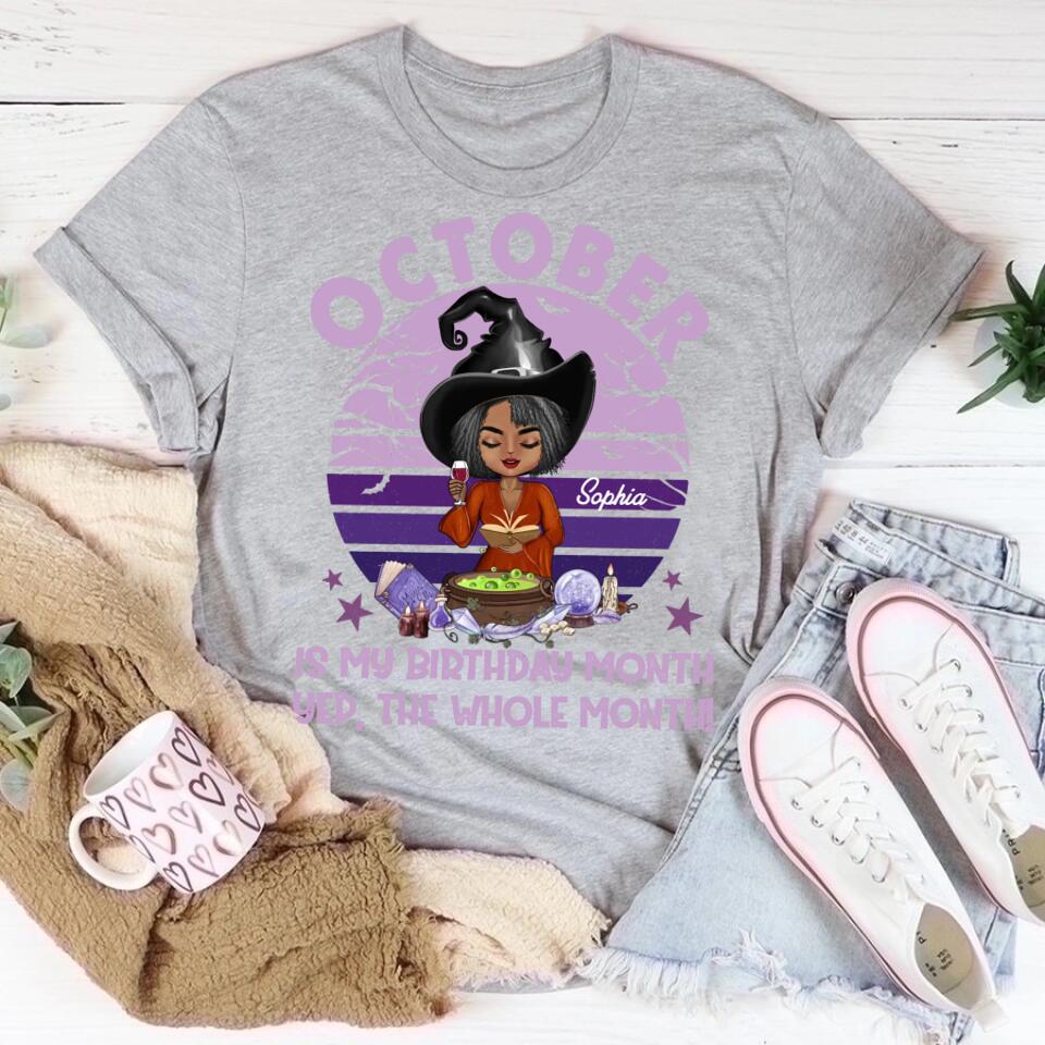 October Birthday Shirt, Custom Birthday Shirt, Queens Are Born In October, October Birthday Shirts For Woman, October Birthday Gifts