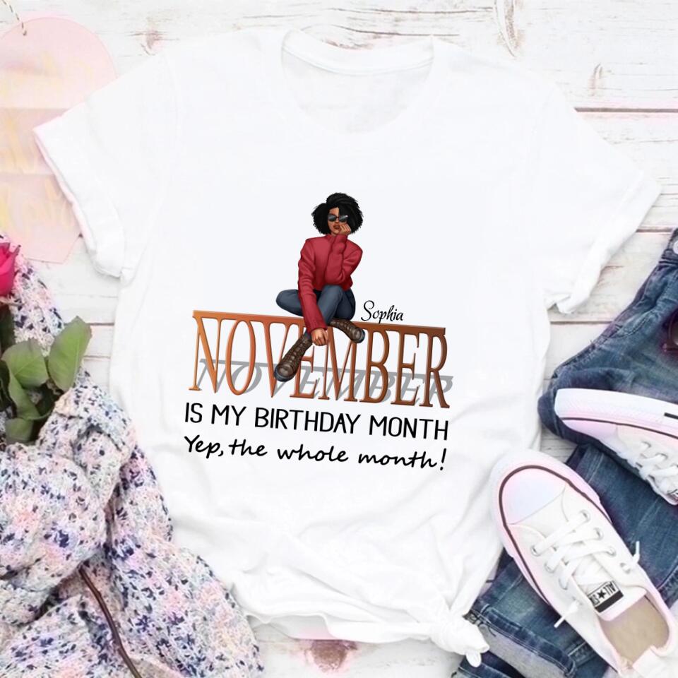 November Birthday Shirt, Custom Birthday Shirt, Queens are Born In November, November Birthday Shirts For Woman, November Birthday Gifts