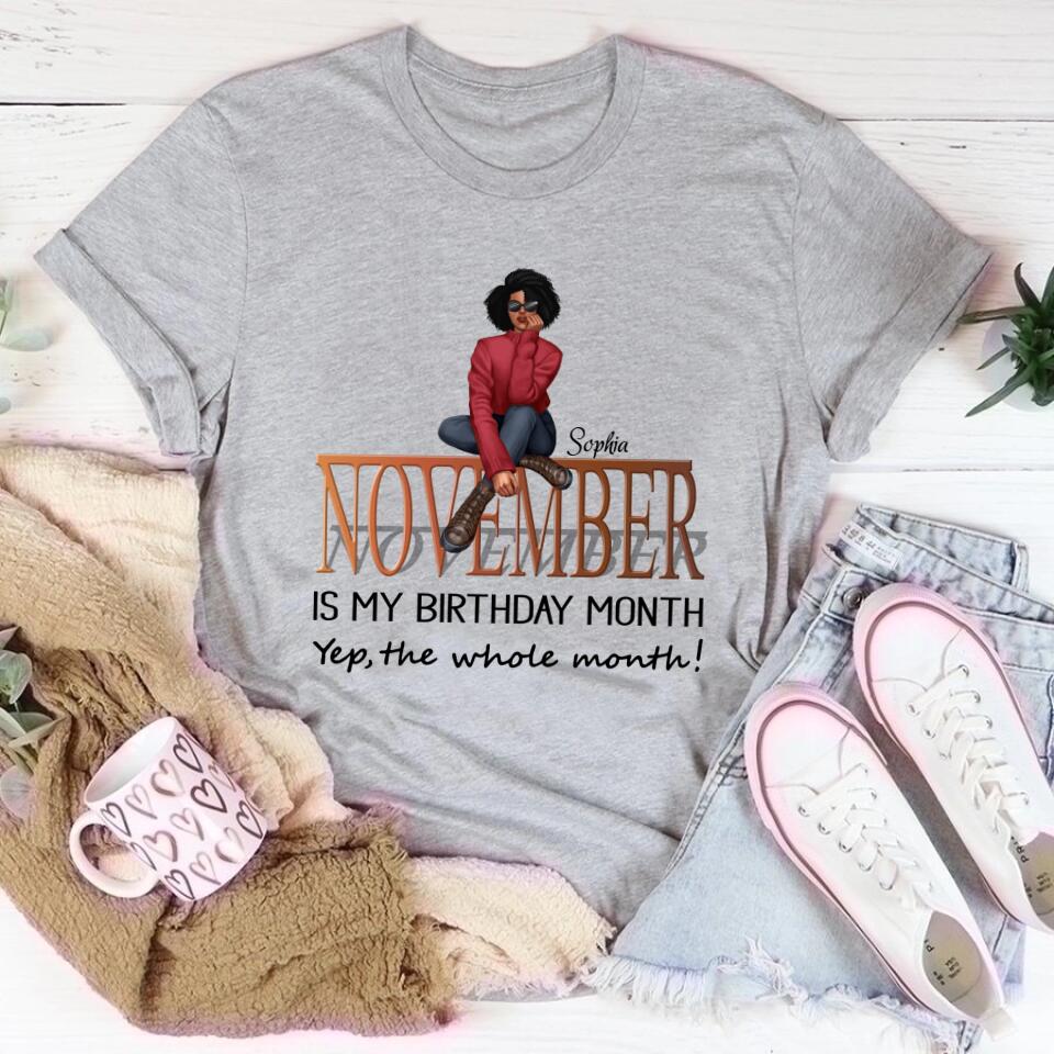 November Birthday Shirt, Custom Birthday Shirt, Queens are Born In November, November Birthday Shirts For Woman, November Birthday Gifts