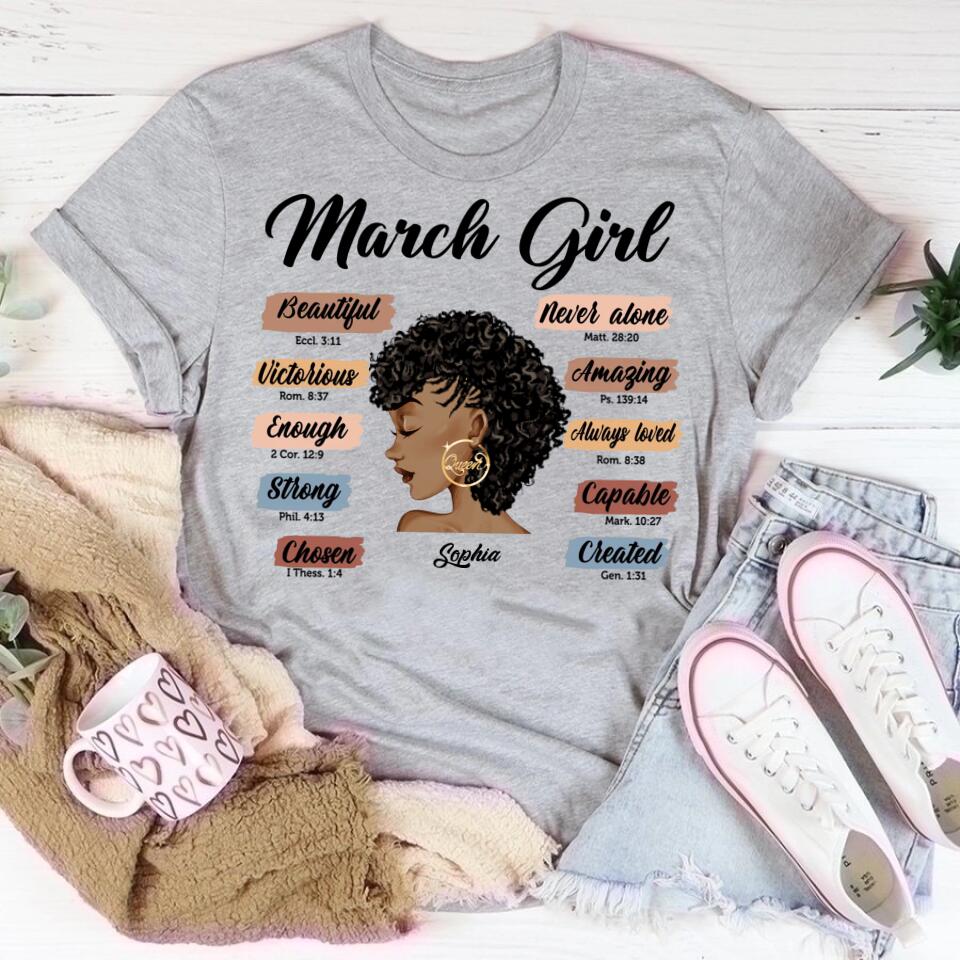 March Birthday Shirt, Custom Birthday Shirt, Queens are Born In March, March Birthday Shirts For Woman, March Birthday Gifts