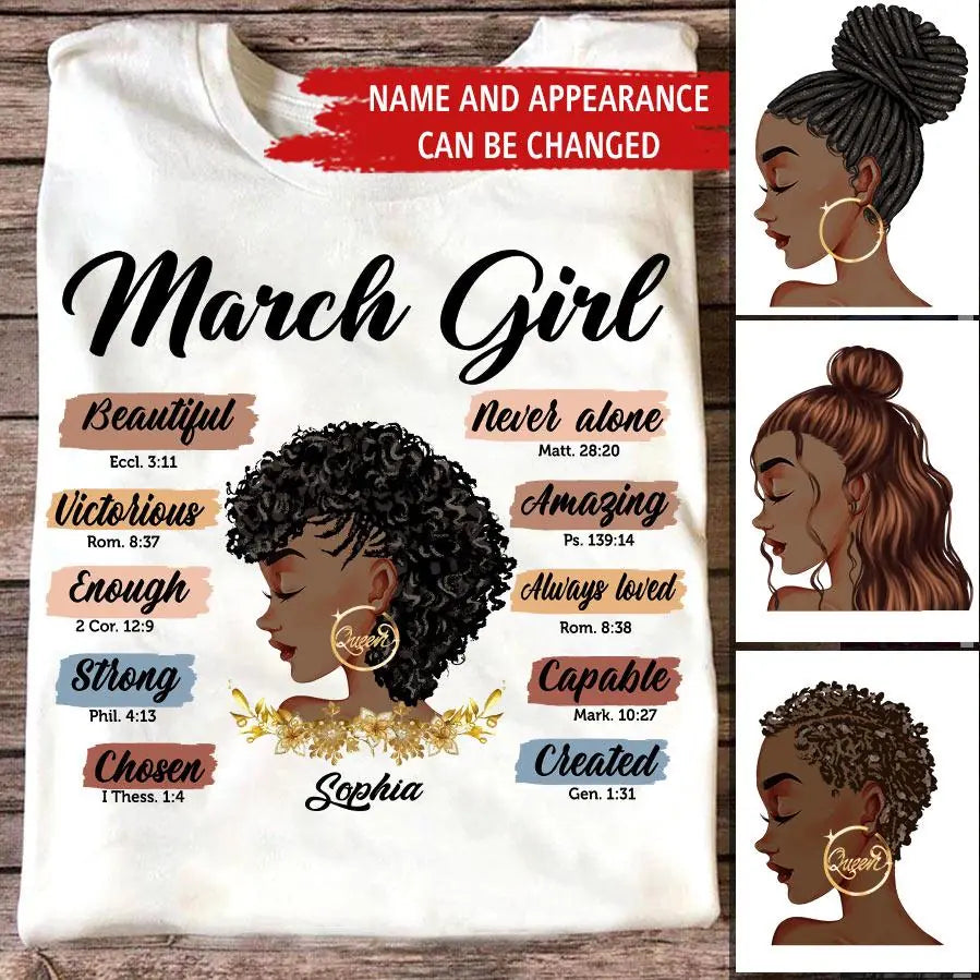 March Birthday Shirt, Custom Birthday Shirt, Queens are Born In March, March Birthday Shirts For Woman, March Birthday Gifts