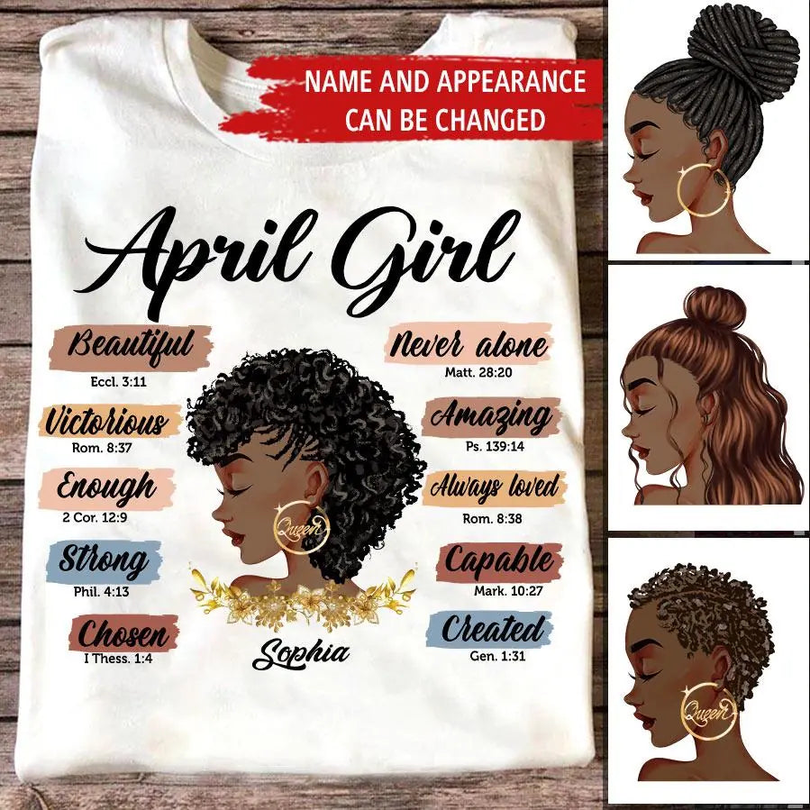 April Birthday Shirt, Custom Birthday Shirt, Queens are Born In April, April Birthday Shirts For Woman, April Birthday Gifts