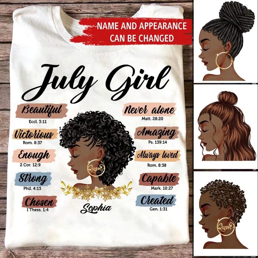 July Birthday Shirt, Custom Birthday Shirt, Queens are Born In July, July Birthday Shirts For Woman, July Birthday Gifts