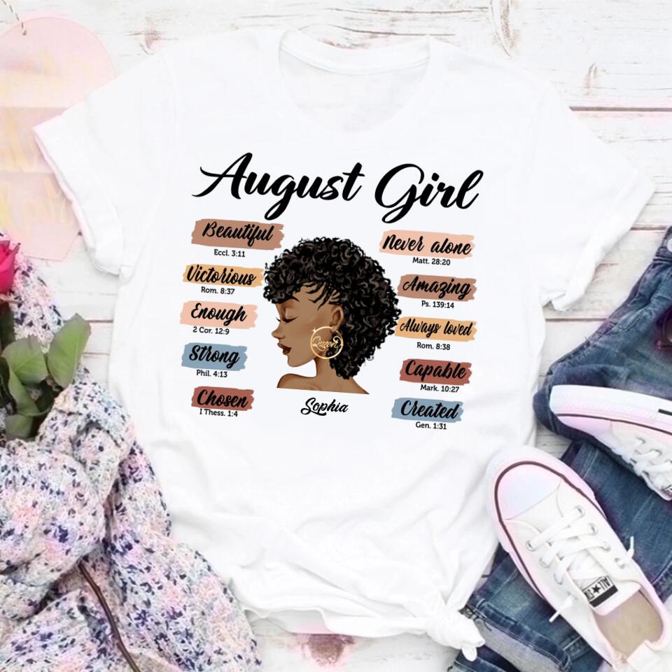 August Birthday Shirt, Custom Birthday Shirt, Queens are Born In August, August Birthday Shirts For Woman, August Birthday Gifts