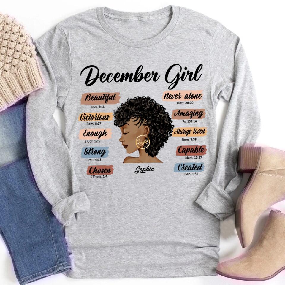 December Birthday Shirt, Custom Birthday Shirt, Queens are Born In December, December Birthday Shirts For Woman, December Birthday Gifts