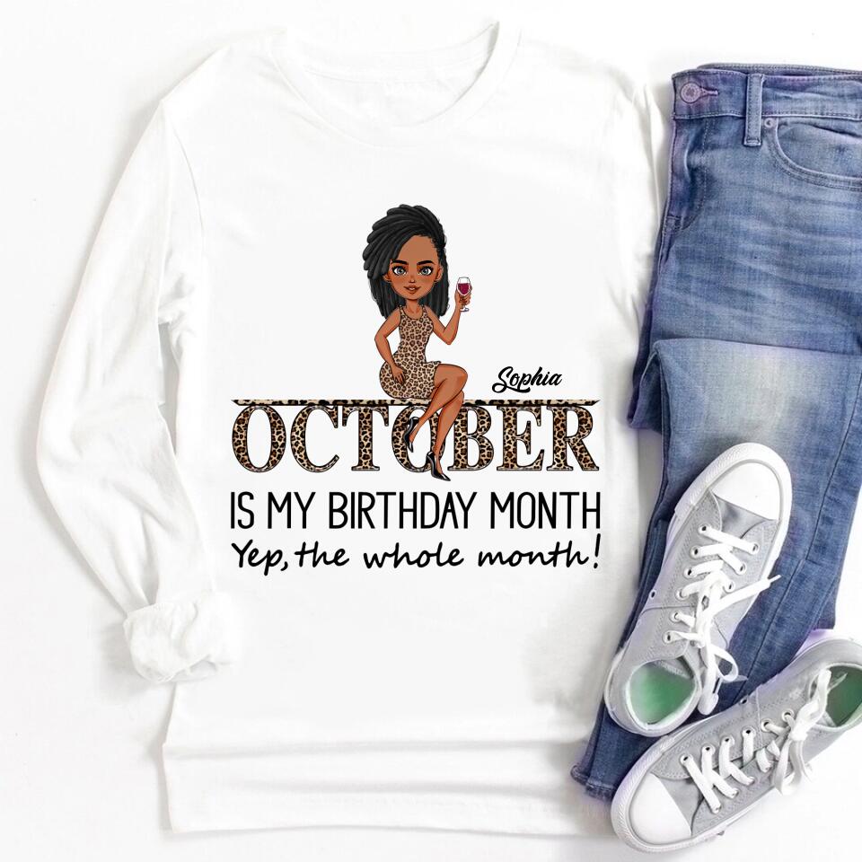 October Birthday Shirt, Custom Birthday Shirt, Queens are Born In October, October Birthday Shirts For Woman, October Birthday Gifts