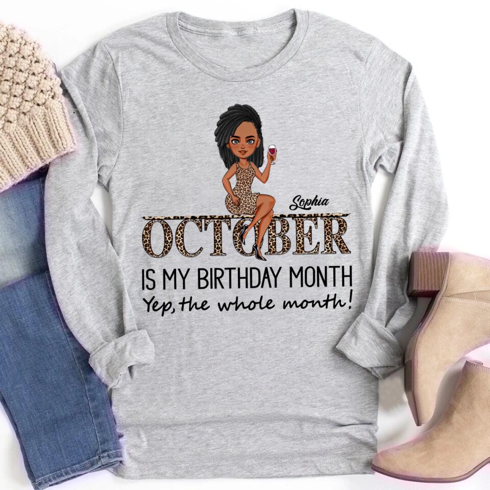 October Birthday Shirt, Custom Birthday Shirt, Queens are Born In October, October Birthday Shirts For Woman, October Birthday Gifts